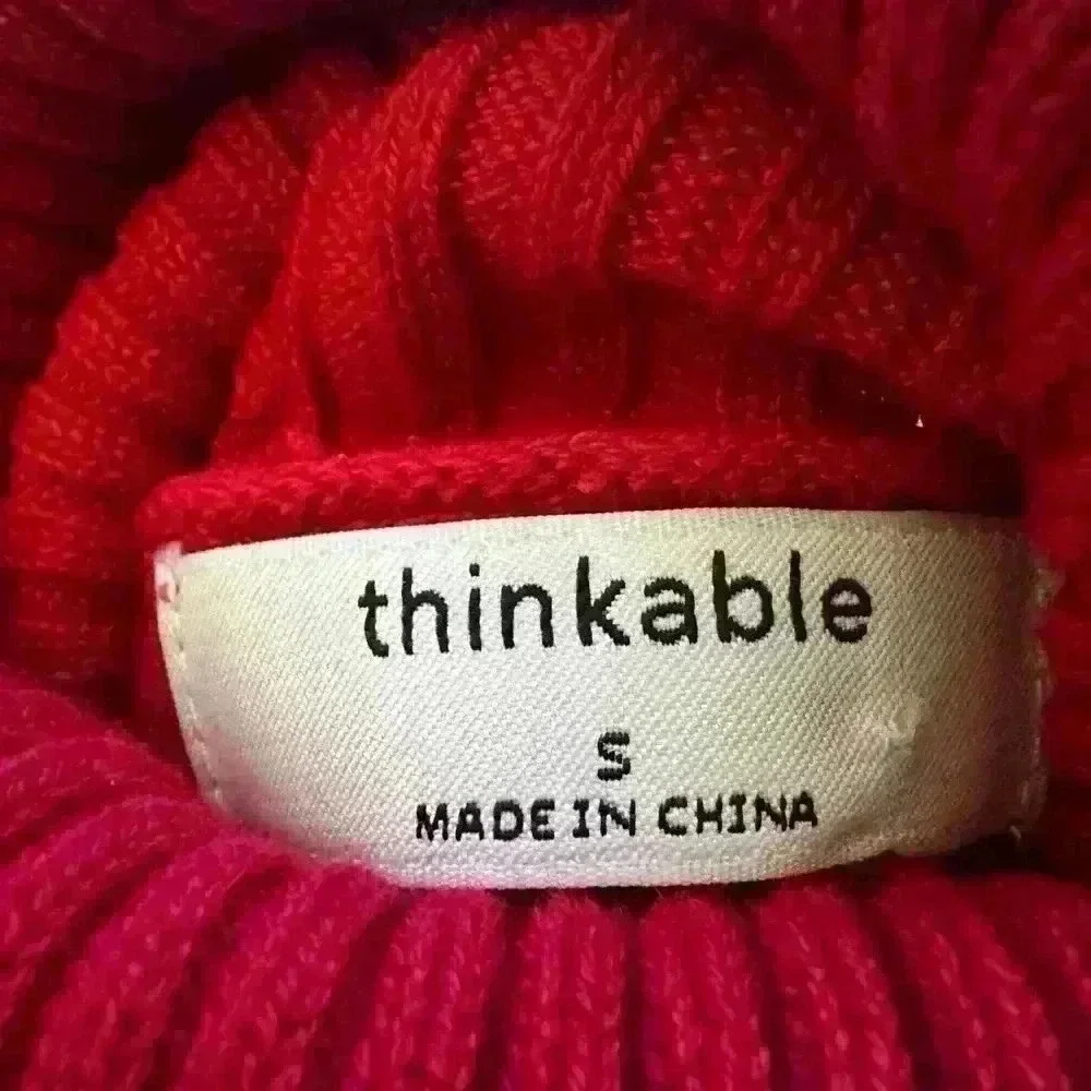 Thinkable Red Criss Cross Women's Sweater (483)